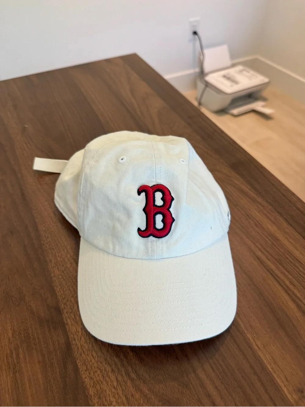 Boston Red B Logo Cap - White